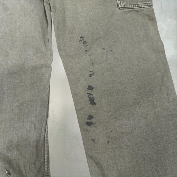 Carhartt Men's 34x32 Green B11 Baggy Dungaree Workwear Pants Carpenter Utility - Picture 3 of 7